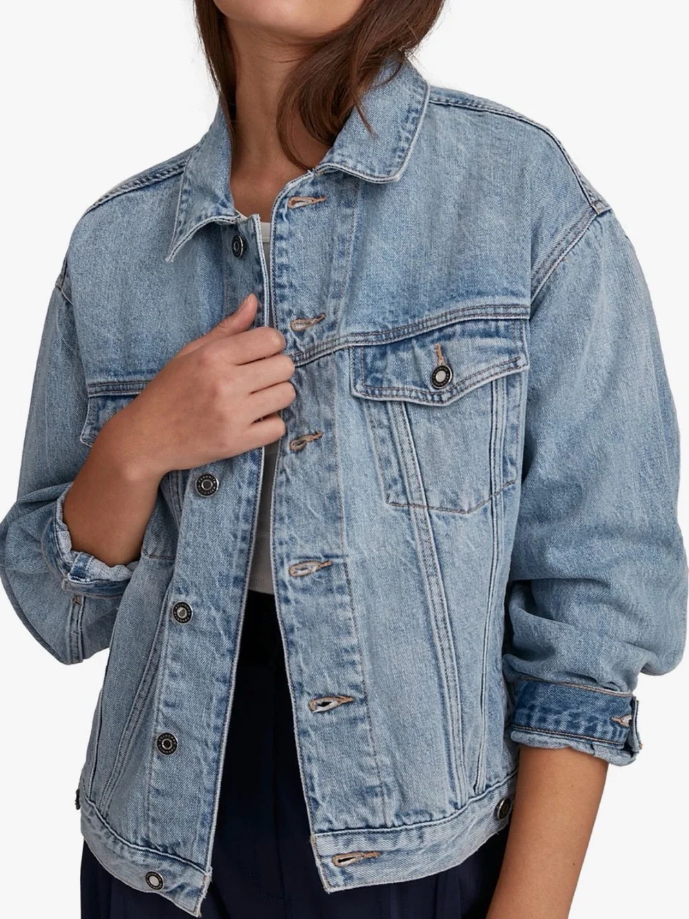 Favorite Daughter Light Blue Denim Jacket - Women